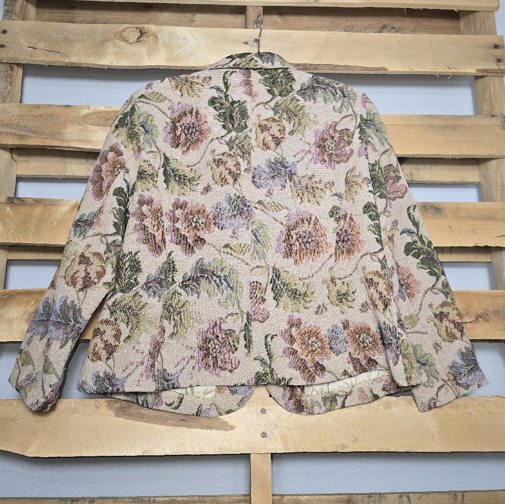 Vintage Floral Tapestry Blazer Size:XL - Picture 5 of 13